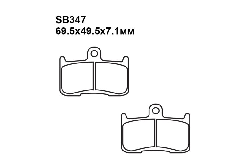 Комплект тормозных колодок SB347|SB347|SB196 на INDIAN Chieftain Суппорт Nissin 2014-2021