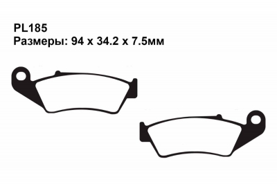 Комплект тормозных колодок PL185|PL367 на APRILIA RXV 550 Enduro 2006-2013