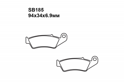 Тормозные колодки SB185 на SUZUKI DR 125 2008-2012 передние